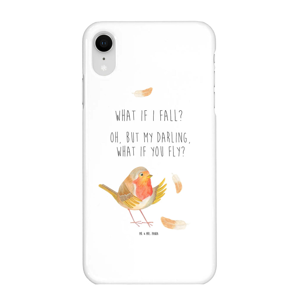 Etui na iPhone 10 rudzik Pióra Handyhülle, Cover, Handycover, Handy, Handy Case, Hülle, Iphone X, Iphone 10, Lustige Sprüche, Tiermotive, Tiere, Gute Laune, Motivation Sprüche, Motivationsbilder, Vogel, Rotkehlchen, fliegen, What If I Fall, Spruch Mut, Spruch Motivation
