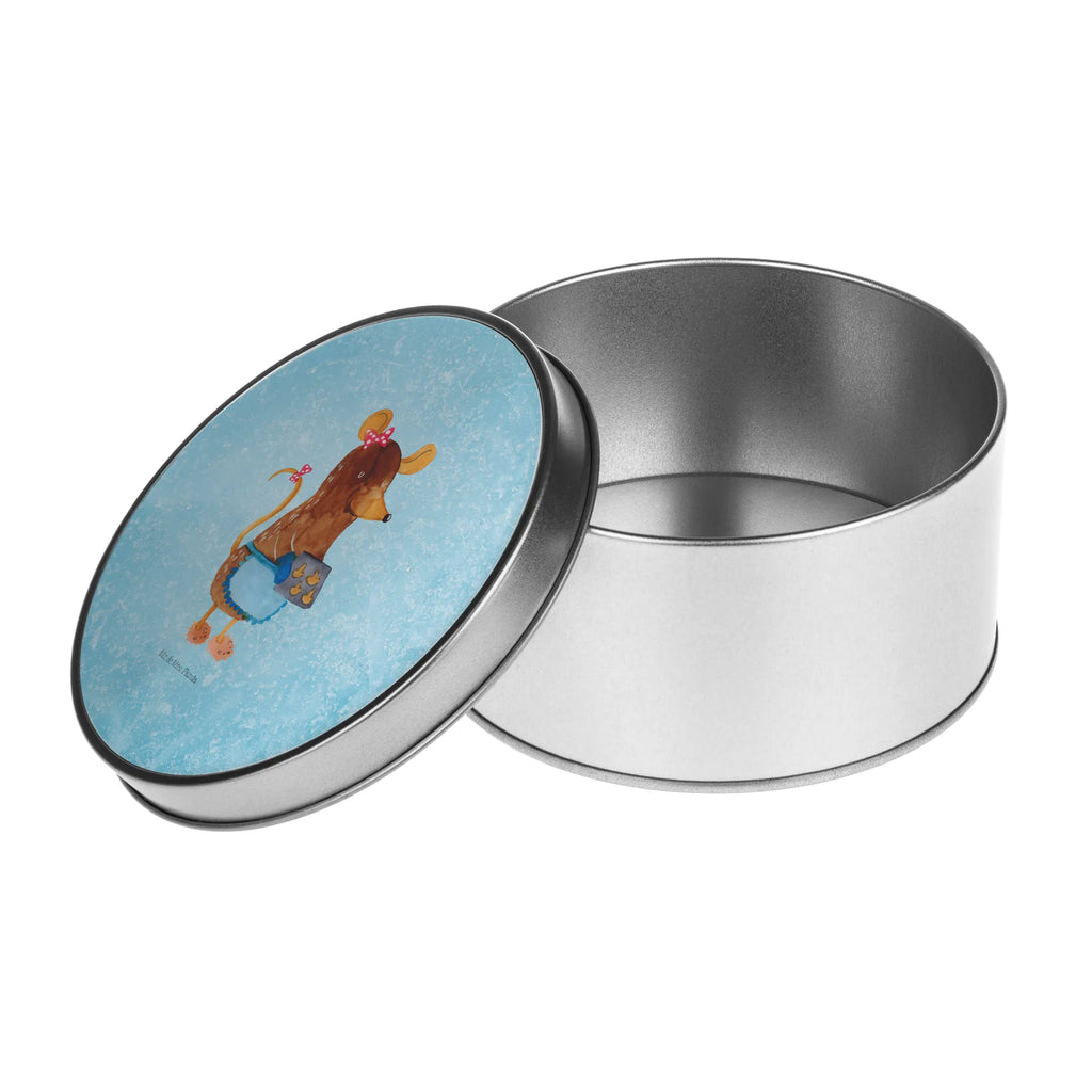 okrągła puszka z blachy Mysz ciastka Zima, Boże Narodzenie, dekoracje świąteczne, Mikołaj, Adwent, Wigilia, zimowy motyw