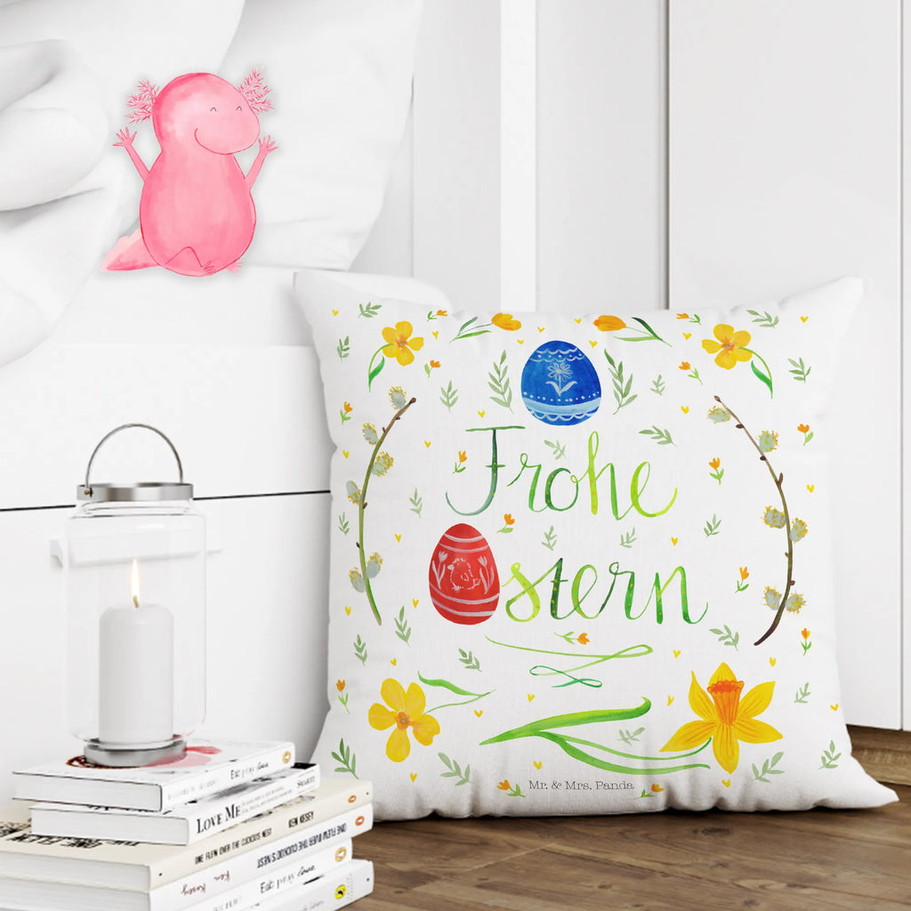 Cushion Easter happy Easter sofa, 40 x 40, Pillow, pillows, pad, soft, 40x40, pillow case, bed, settee, couch, fluffy, bedroom, cushion, Easter, Easter bunny, Pussy Willow. lettering, Easter Greetings, Painted Easter Eggs, Happy Easter, Easter Egg, Easter Flower