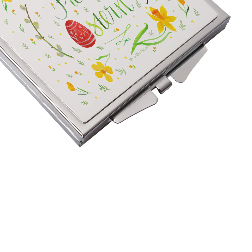 Handbag mirror Easter happy Easter handbag, silver, make-up mirror, mirror, make up, square, Easter, Easter bunny, Happy Easter, Easter Greetings, Easter Egg, Pussy Willow. lettering, Painted Easter Eggs, Easter Flower