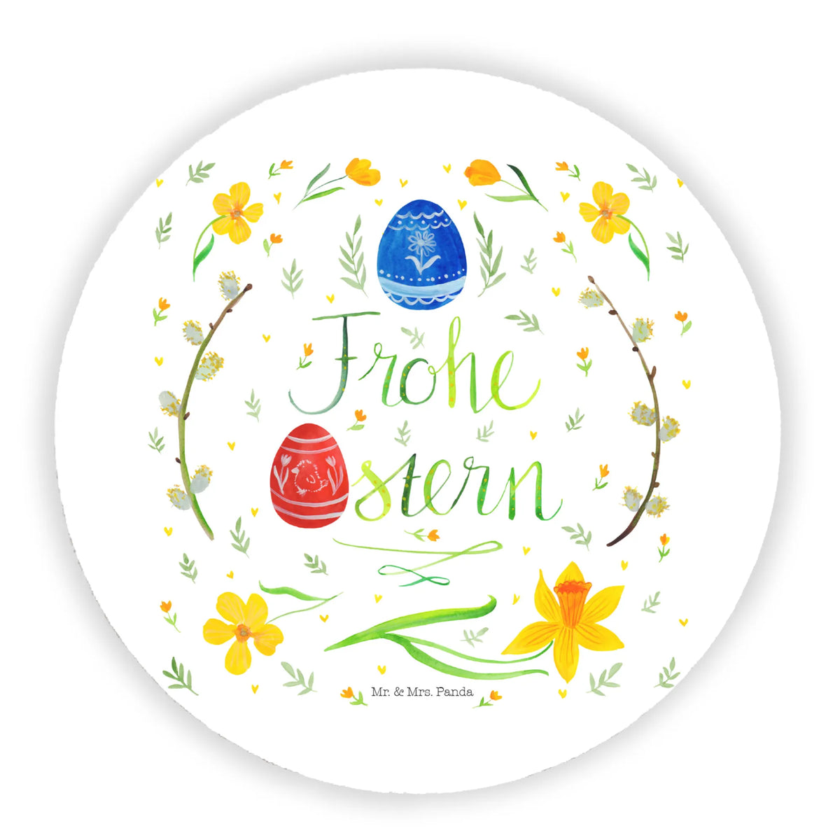 Round magnet Easter happy Easter