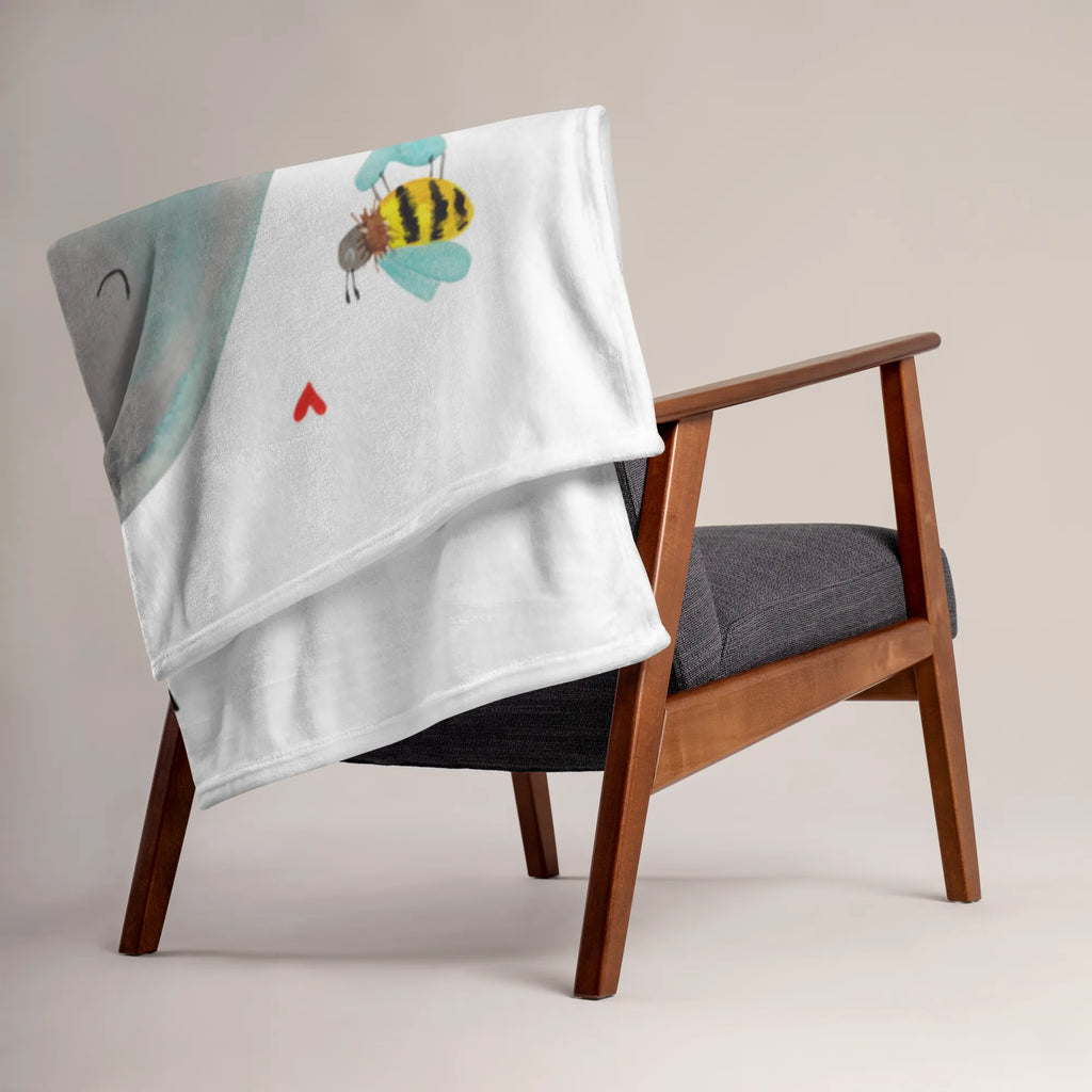 Baby blanket elephant bee small animals, cute, funny, cute animal motives, hand drawn, small world, funny sayings, good mood, happy, gifts, gift ideas, special gifts, animal lover, card, love gift, elephant, marriage proposal, anniversary, proof of love, wedding gift, love, bee, love saying