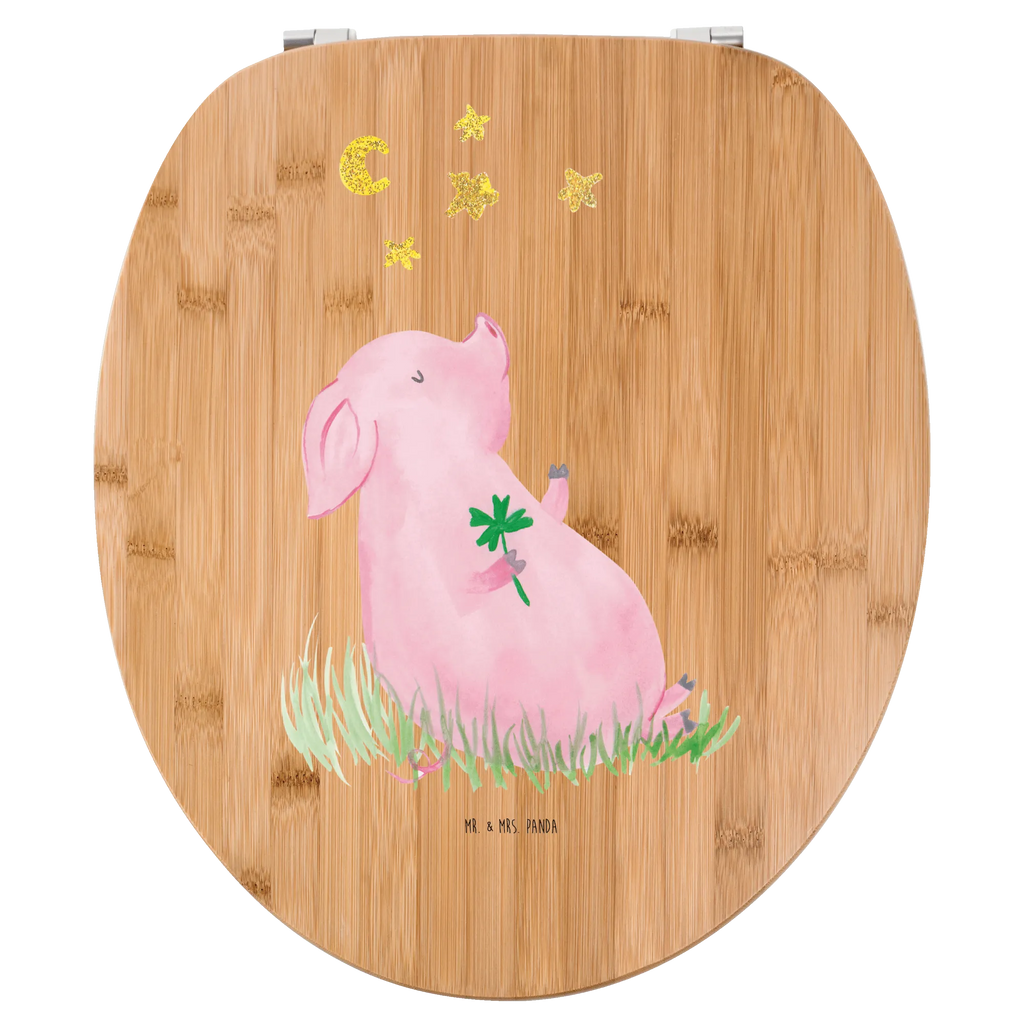 Motif toilet seat Pig Luck toilet, toilet cover, wood, toilet lid, toilet seat, small animals, cute, funny, cute animal motives, hand drawn, small world, funny sayings, good mood, happy, gifts, gift ideas, special gifts, animal lover, card, asterisks, Lucky bastard. Luck, stars, dreams, piglet, motivation, goals, lucky charm, pig