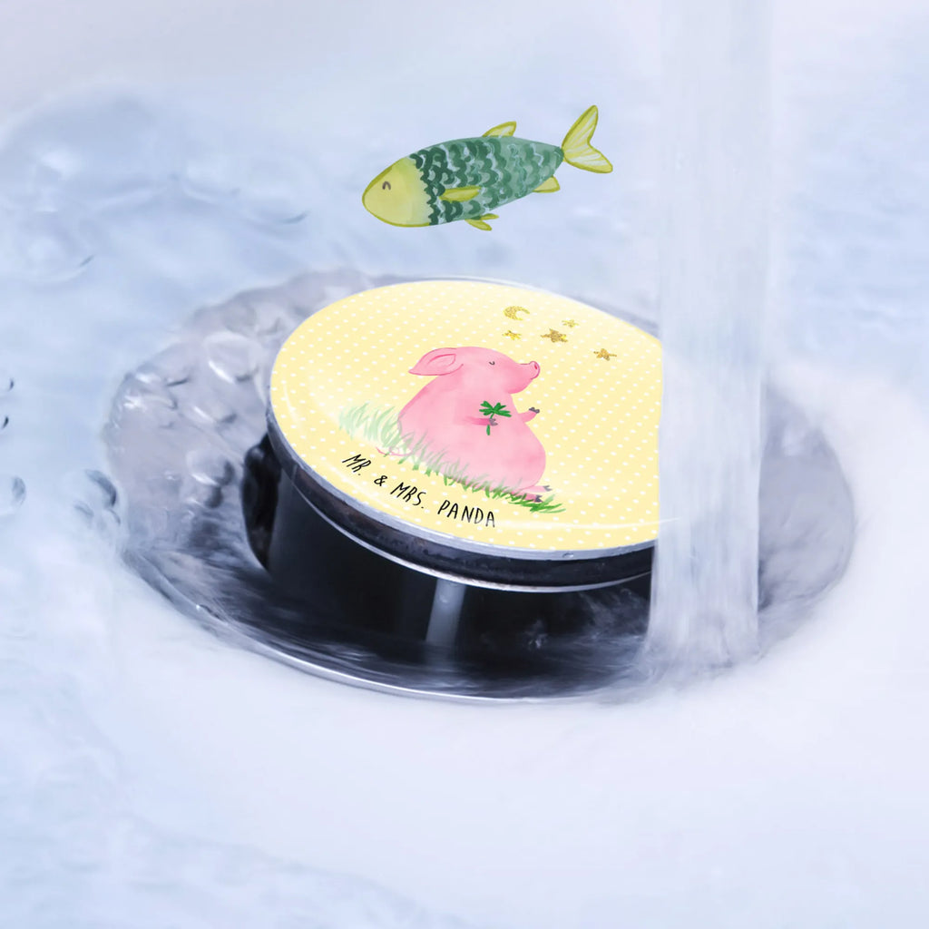 Sink plug Pig Luck Waschbecken Stopfen, Ablaufgarnitur, Stöpsel, Waschbecken, Abflussstöpsel, Tiermotive, Gute Laune, lustige Sprüche, Tiere, Schweinchen, Ziele, Glücksschwein. Glück, Glücksbringer, Träume, Motivation, Sterne, Sernchen, Schwein