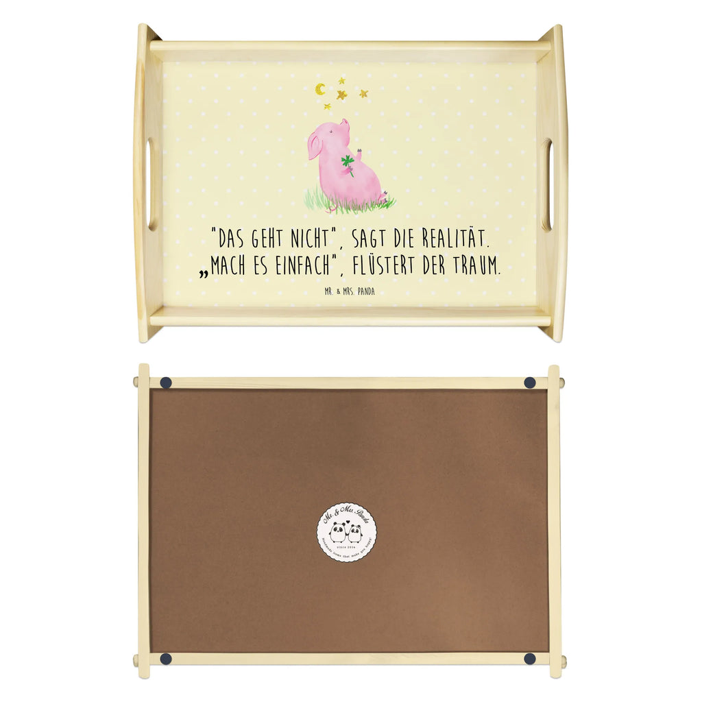 Serviertablett Schwein Glück Frühstückstablett, Tablett, Holztablett, Serviertablett, Dekotablett, Küchentablett, Tiermotive, Gute Laune, lustige Sprüche, Tiere, Ziele, Träume, Schwein, Schweinchen, Sterne, Glücksbringer, Glücksschwein. Glück, Motivation, Sernchen