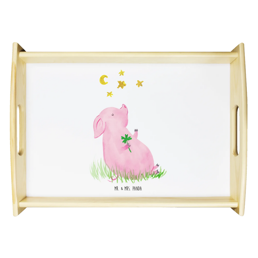 Serviertablett Schwein Glück Frühstückstablett, Tablett, Holztablett, Serviertablett, Dekotablett, Küchentablett, Tiermotive, Gute Laune, lustige Sprüche, Tiere, Ziele, Träume, Schwein, Schweinchen, Sterne, Glücksbringer, Glücksschwein. Glück, Motivation, Sernchen