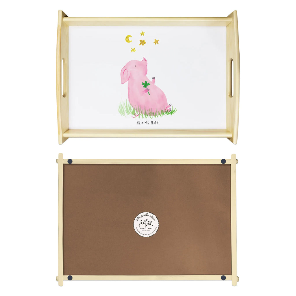 Serviertablett Schwein Glück Frühstückstablett, Tablett, Holztablett, Serviertablett, Dekotablett, Küchentablett, Tiermotive, Gute Laune, lustige Sprüche, Tiere, Ziele, Träume, Schwein, Schweinchen, Sterne, Glücksbringer, Glücksschwein. Glück, Motivation, Sernchen