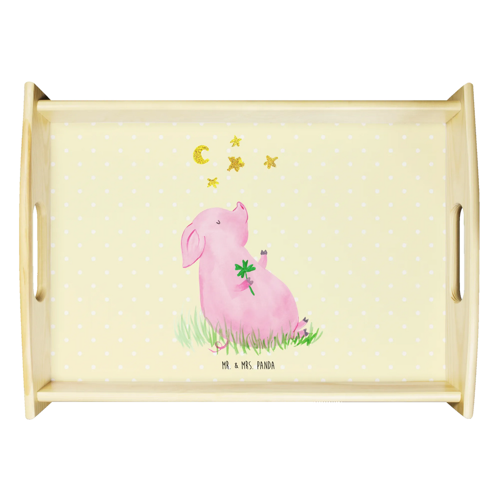 Serviertablett Schwein Glück Frühstückstablett, Tablett, Holztablett, Serviertablett, Dekotablett, Küchentablett, Tiermotive, Gute Laune, lustige Sprüche, Tiere, Ziele, Träume, Schwein, Schweinchen, Sterne, Glücksbringer, Glücksschwein. Glück, Motivation, Sernchen