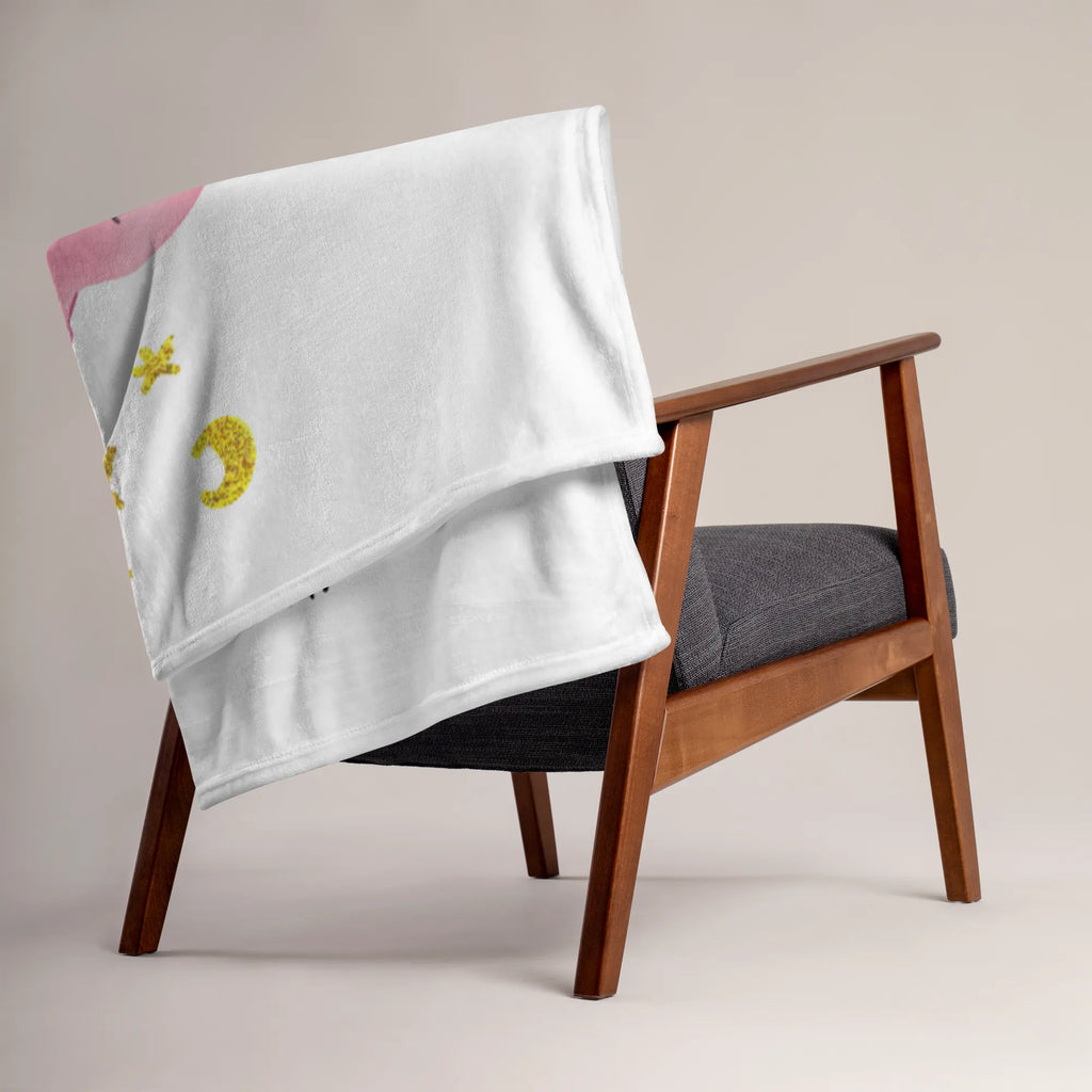 Kocyk dla niemowląt świnia Szczęście Babygeschenk, Babydecke, Geschenk Geburt, Krabbeldecke, Babyecke Kuscheldecke, Tiermotive, Gute Laune, lustige Sprüche, Tiere, Motivation, Sernchen, Sterne, Schweinchen, Glücksschwein. Glück, Schwein, Ziele, Glücksbringer, Träume