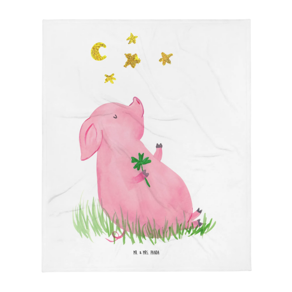 Kocyk dla niemowląt świnia Szczęście Babygeschenk, Babydecke, Geschenk Geburt, Krabbeldecke, Babyecke Kuscheldecke, Tiermotive, Gute Laune, lustige Sprüche, Tiere, Motivation, Sernchen, Sterne, Schweinchen, Glücksschwein. Glück, Schwein, Ziele, Glücksbringer, Träume