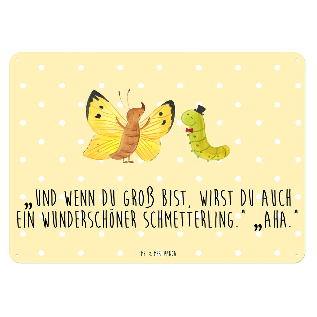 Blechschild Raupe Schmetterling Dekoschild Metall, Blechschild Groß, Blechschild Für Frauen, Blechschild Zum Aufhängen, Blechschild Für Männer, Blechschild Büro, Wandschild Metall, Blechschild Küche, Blechschild, Türschild Metall, Tiere, Tiermotive, Lustige Sprüche, Gute Laune, Raupe, Aufwachsen, Entwicklung, Kokon, Erwachsen Werden, Schmetterling, Schönheit, Hut, Hütchen, Zitronenfalter