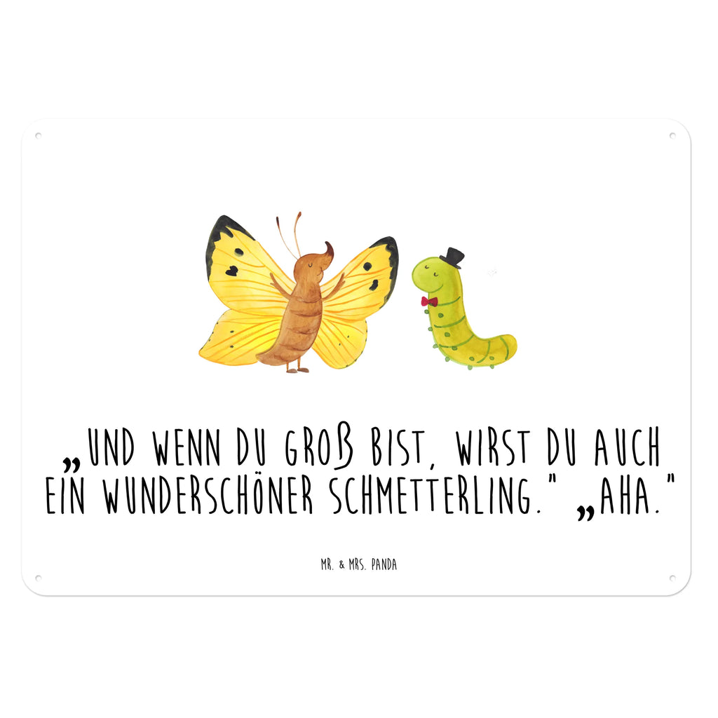 Blechschild Raupe Schmetterling Dekoschild Metall, Blechschild Groß, Blechschild Für Frauen, Blechschild Zum Aufhängen, Blechschild Für Männer, Blechschild Büro, Wandschild Metall, Blechschild Küche, Blechschild, Türschild Metall, Tiere, Tiermotive, Lustige Sprüche, Gute Laune, Raupe, Aufwachsen, Entwicklung, Kokon, Erwachsen Werden, Schmetterling, Schönheit, Hut, Hütchen, Zitronenfalter