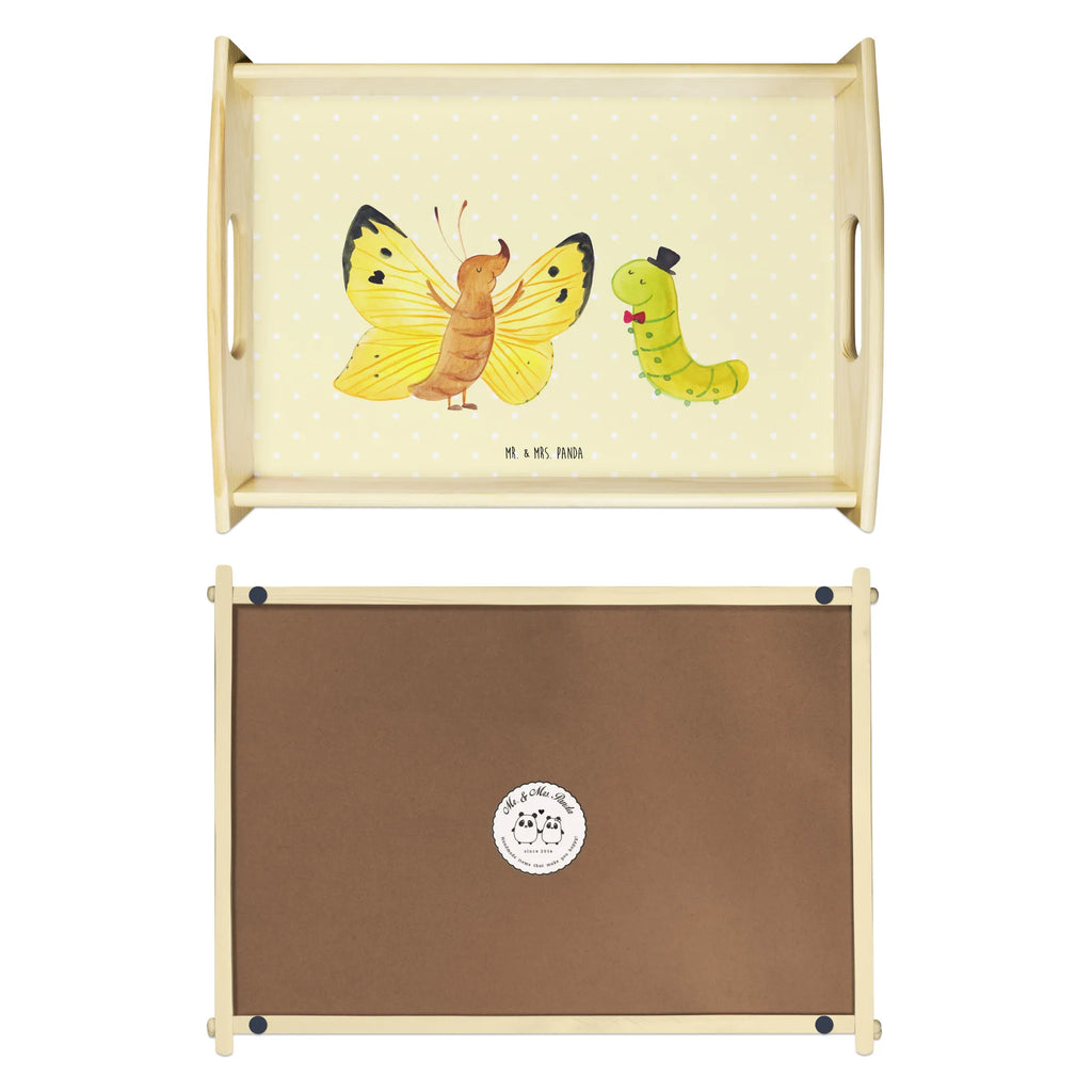 Serviertablett Raupe & Schmetterling Frühstückstablett, Holztablett, Serviertablett, Küchentablett, Dekotablett, Tablett, Tiermotive, Gute Laune, lustige Sprüche, Tiere, Raupe, Hütchen, Erwachsen werden, Kokon, Entwicklung, Hut, Schmetterling, Aufwachsen, Schönheit, Zitronenfalter