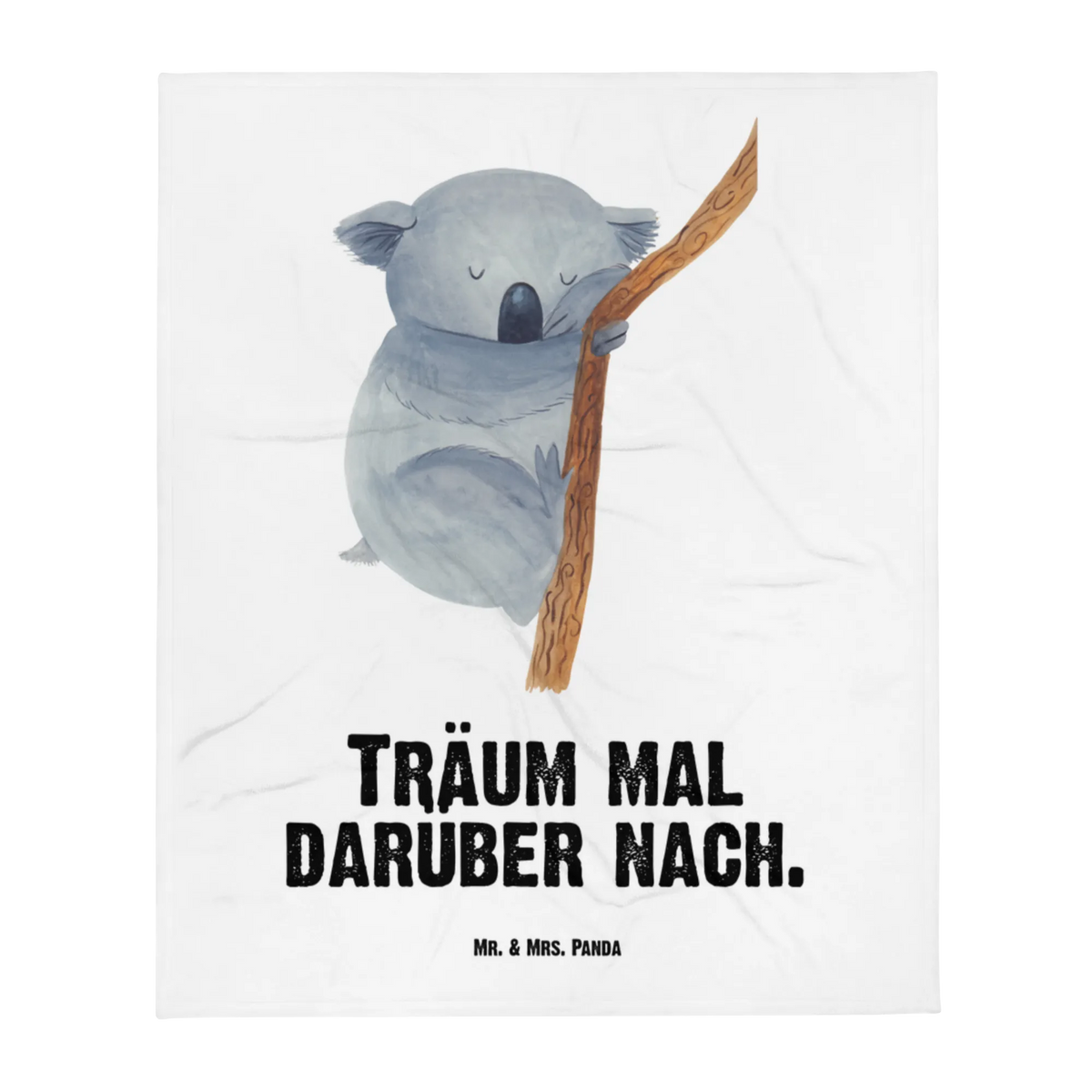 Babydecke Koalabär Schmusedecke, Fleecedecke, Schlummerdecke, Babydecke, Kinderwagendecke, Erstlingsdecke, Kinderdecke, Kuschelplaid, Plaid, Babybettdecke, Lustige Sprüche, Tiere, Tiermotive, Gute Laune, Traum, Traumland, Koalabär, Träumen, Bär, Koala, schlafen, Schlafzimmer