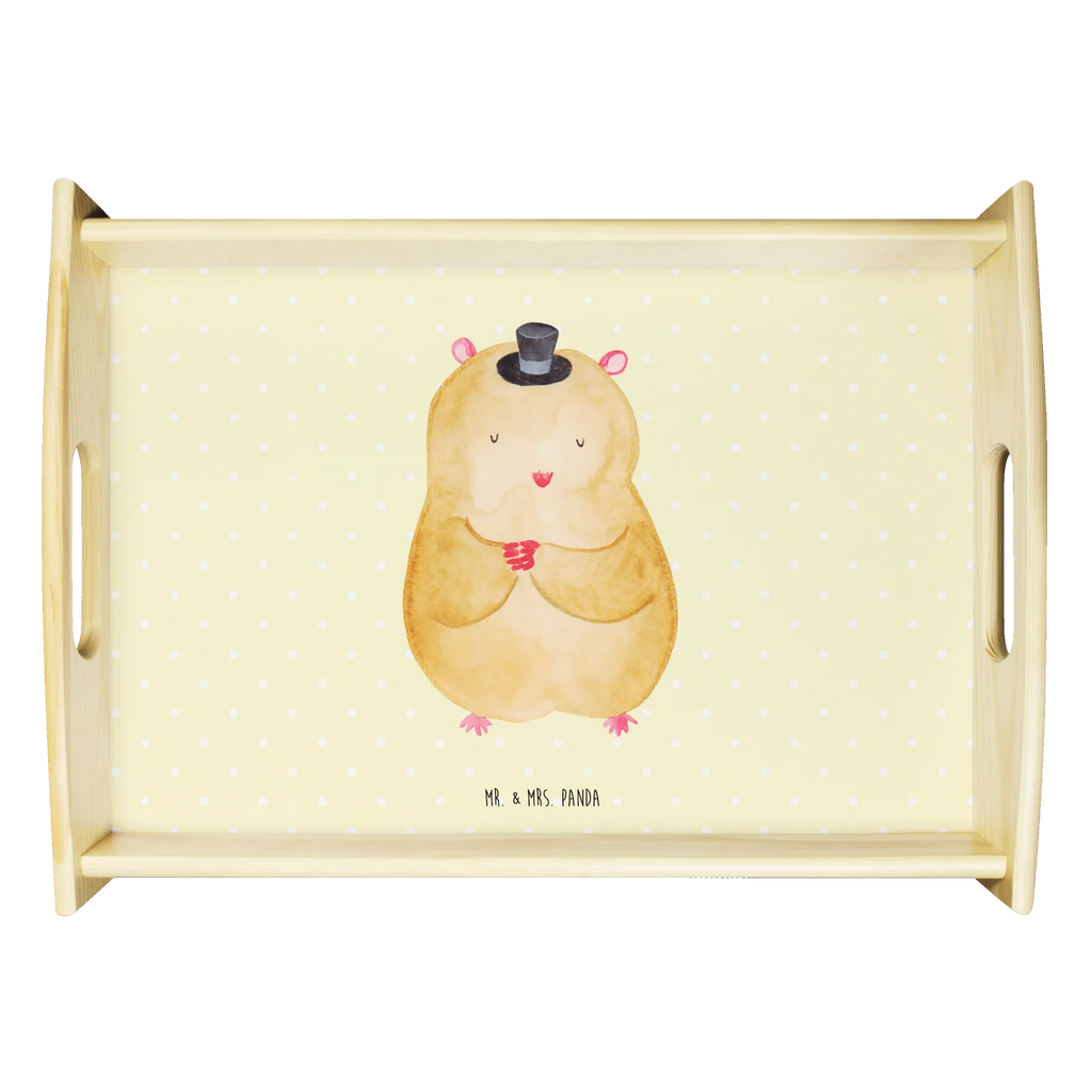 Serviertablett Hamster mit Hut Serviertablett, Küchentablett, Holztablett, Dekotablett, Tablett, Frühstückstablett, Tiermotive, Gute Laune, lustige Sprüche, Tiere, Hamster, Zylinder, Magier, Zwerghamster, Hut, Zauberer