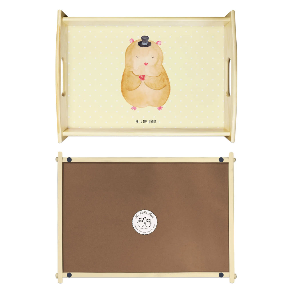 Serviertablett Hamster mit Hut Serviertablett, Küchentablett, Holztablett, Dekotablett, Tablett, Frühstückstablett, Tiermotive, Gute Laune, lustige Sprüche, Tiere, Hamster, Zylinder, Magier, Zwerghamster, Hut, Zauberer