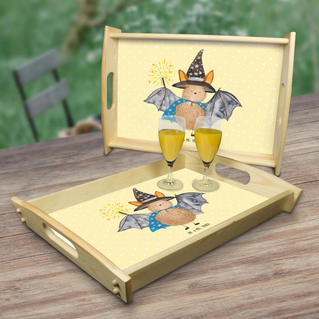 Serviertablett Fledermaus Zauberer Tablett, Holztablett, Serviertablett, Dekotablett, Küchentablett, Frühstückstablett, Tiermotive, Gute Laune, lustige Sprüche, Tiere, Zauberer, Magier, Fledermäuse, Fledermaus, reinsteigern, Frauen