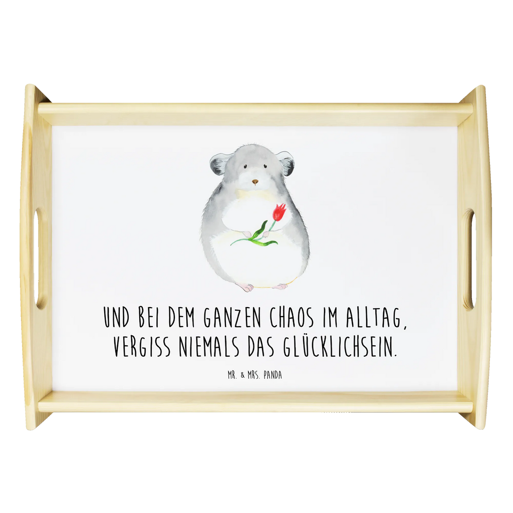 Serviertablett Chinchilla Blume Dekotablett, Serviertablett, Küchentablett, Frühstückstablett, Holztablett, Tablett, Tiermotive, Gute Laune, lustige Sprüche, Tiere, Liebeskummer, traurig sein, Büro, Chaos, Büroalltag, Chinchilla, Glücklichsein, Kummer, Depressionen, Chinchillas