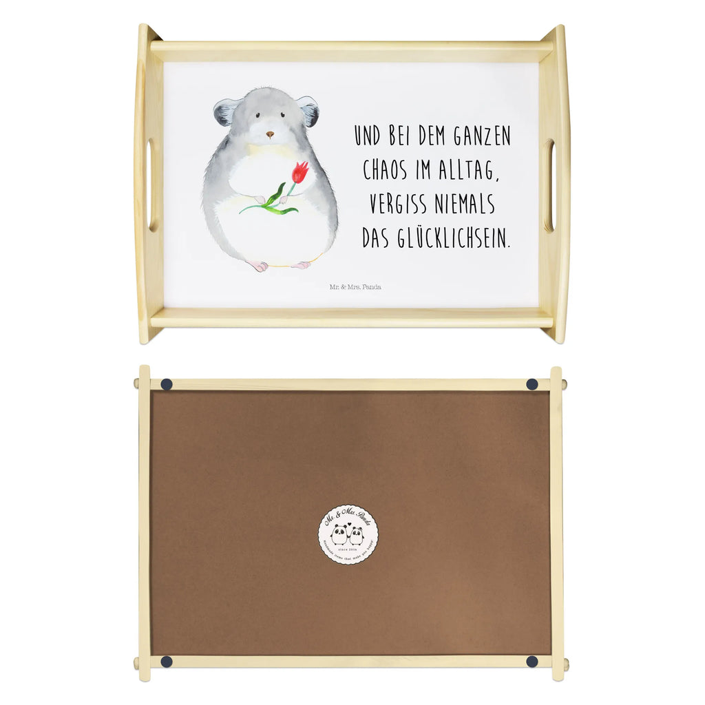 Serviertablett Chinchilla Blume Dekotablett, Serviertablett, Küchentablett, Frühstückstablett, Holztablett, Tablett, Tiermotive, Gute Laune, lustige Sprüche, Tiere, Liebeskummer, traurig sein, Büro, Chaos, Büroalltag, Chinchilla, Glücklichsein, Kummer, Depressionen, Chinchillas