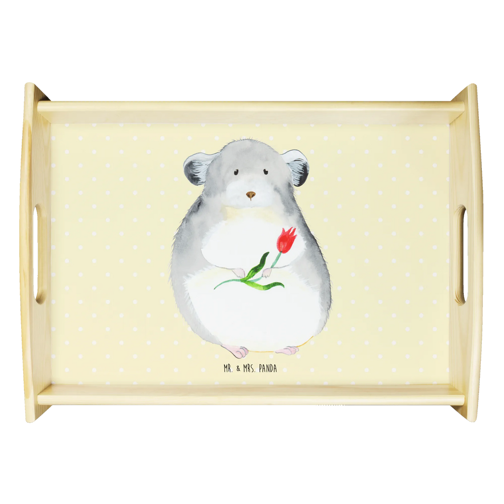 Serviertablett Chinchilla Blume Dekotablett, Serviertablett, Küchentablett, Frühstückstablett, Holztablett, Tablett, Tiermotive, Gute Laune, lustige Sprüche, Tiere, Liebeskummer, traurig sein, Büro, Chaos, Büroalltag, Chinchilla, Glücklichsein, Kummer, Depressionen, Chinchillas