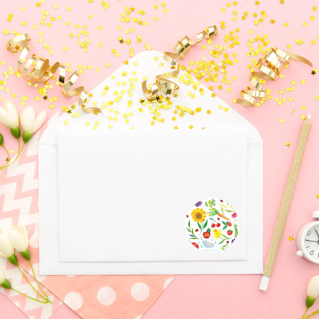 120mm okrągła naklejka Lato Dekoracje kwiatowe, dekoracje wiosenne, dekoracje letnie, dekoracja, pozytywna wiadomość, miłośnik natury, na zewnątrz, natura, przygoda