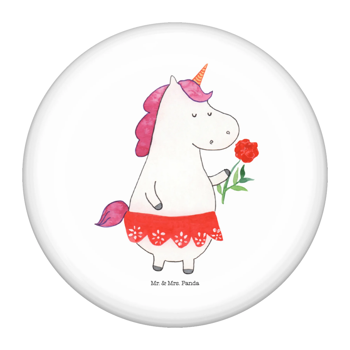 Button Einhorn Dame