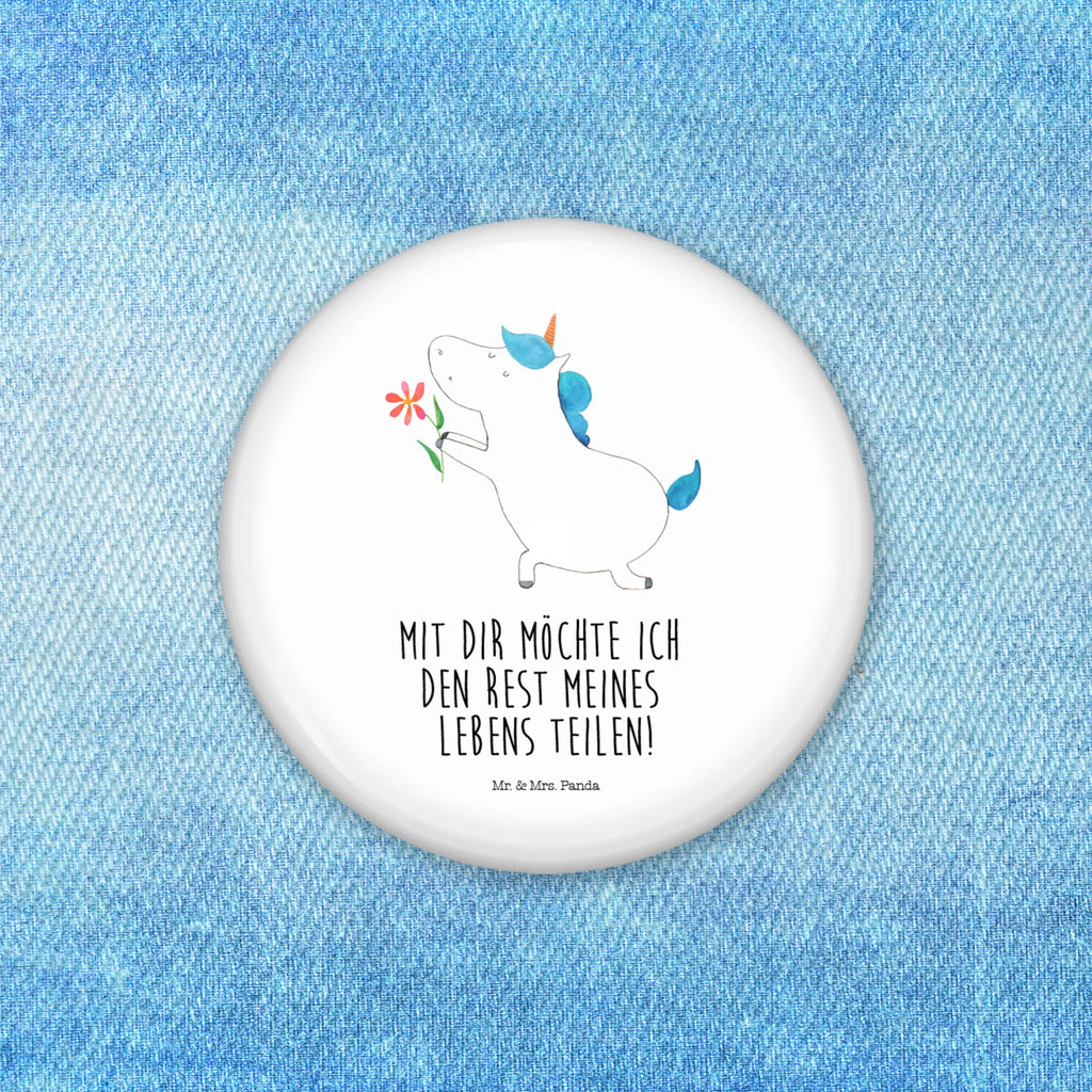 Button unicorn flower Lapel Pin, Button, Pin, 50mm Button, unicorn, unicorns, couple, partner, request, proof of love, love, marriage application, engagement, flower