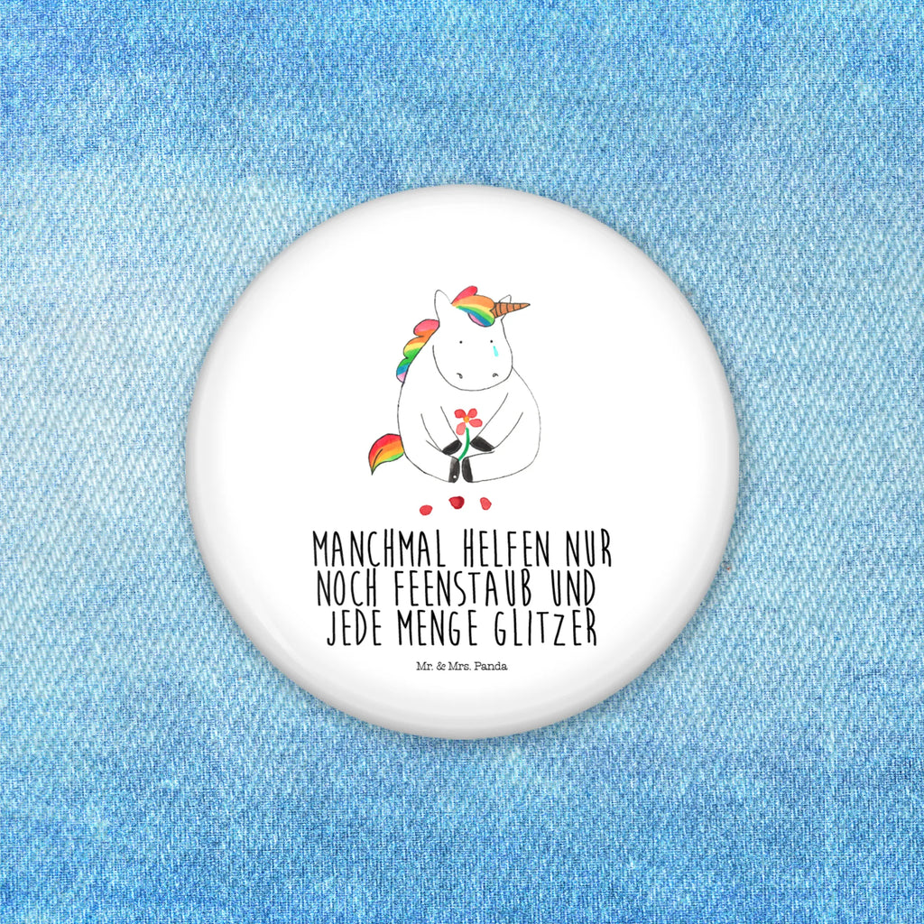 Button unicorn Sad Pin, 50mm Button, Button, Lapel Pin, unicorn, unicorns, greeting card, Unicorn, grief, friends, Friendship, love, glitter, consoling, flower