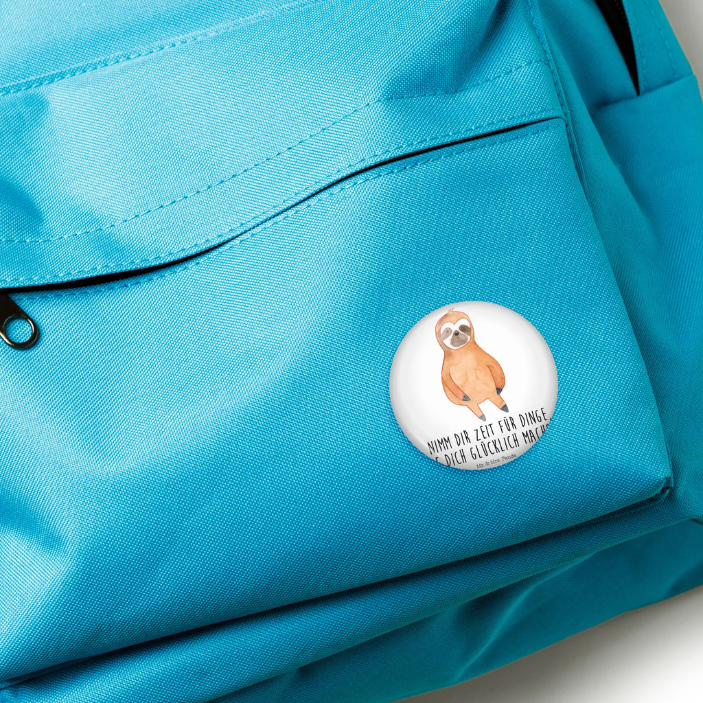 Button sloth Satisfied Button, Lapel Pin, 50mm Button, Pin, Sloth, sloth, trend animal, contented, relax, favorite animal, happy, break, lazy, happiness