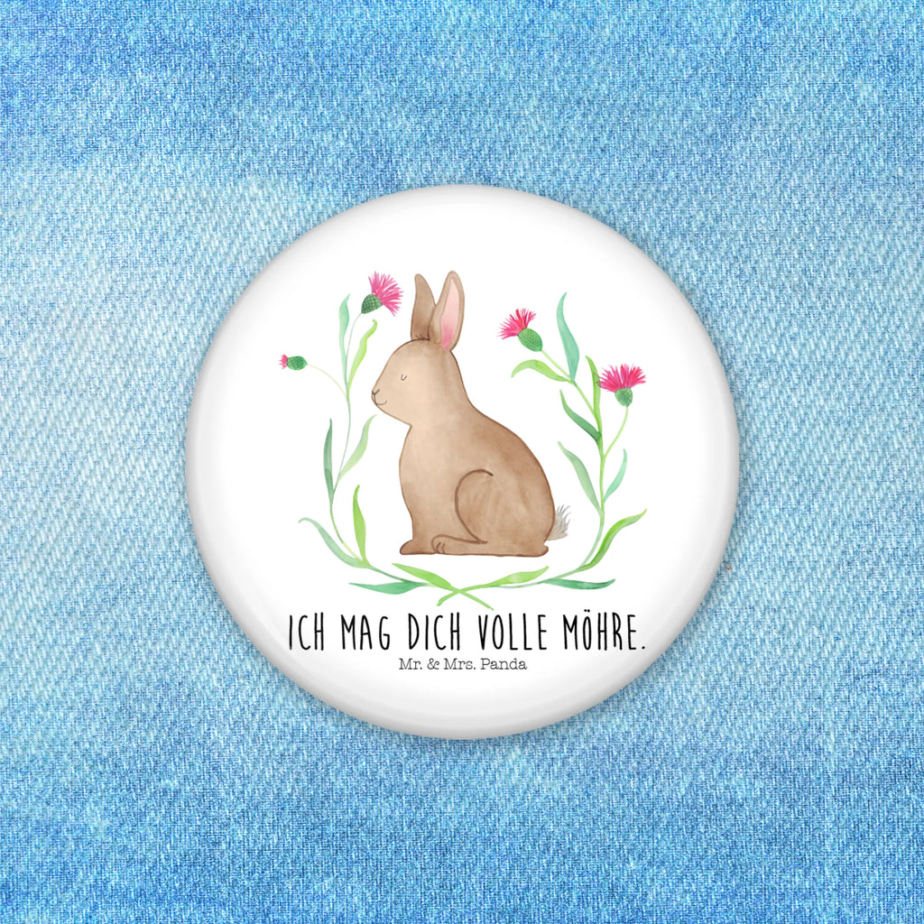 Button Hare Sit Pin, Lapel Pin, 50mm Button, Button, Easter, Easter bunny, Easter greetings, Hare, Rabbit, Happy Easter, Love, Greetings, Easter flower