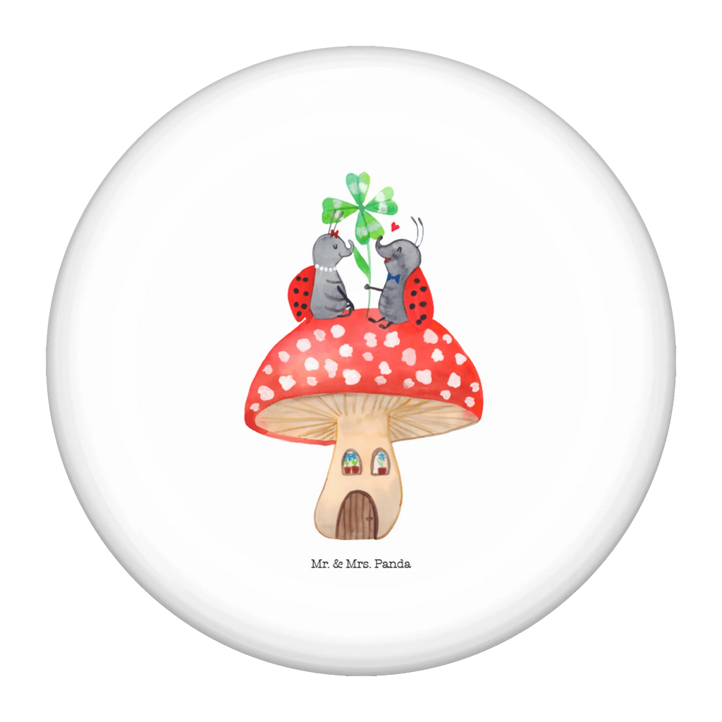 Button ladybug toadstool 50mm Button, Button, Pin, Lapel Pin, small animals, cute, funny, cute animal motives, hand drawn, small world, funny sayings, good mood, happy, gifts, gift ideas, special gifts, animal lover, card, house, at home, toadstool, flat, ladybird, house of fleshy fungi