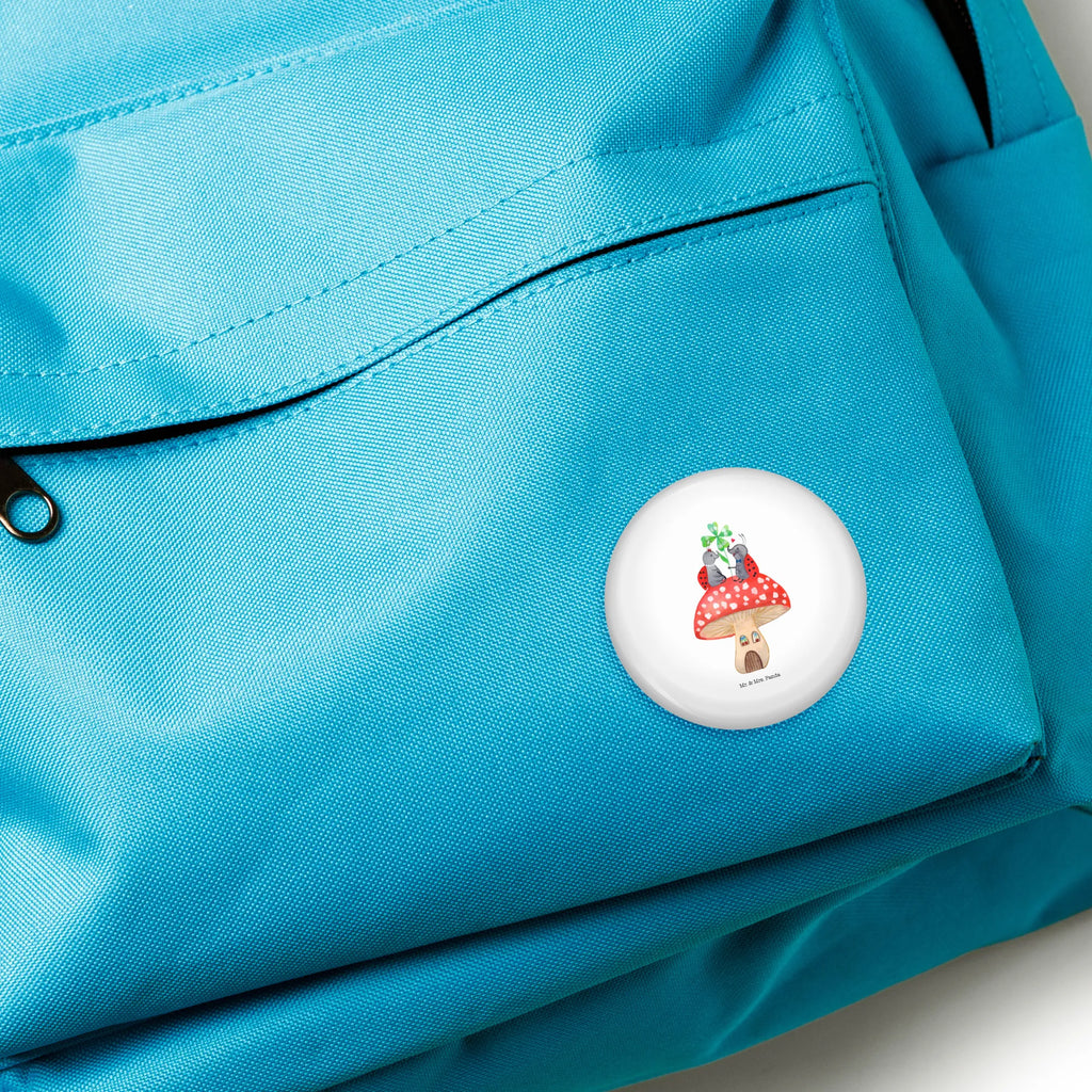 Button ladybug toadstool 50mm Button, Button, Pin, Lapel Pin, small animals, cute, funny, cute animal motives, hand drawn, small world, funny sayings, good mood, happy, gifts, gift ideas, special gifts, animal lover, card, house, at home, toadstool, flat, ladybird, house of fleshy fungi