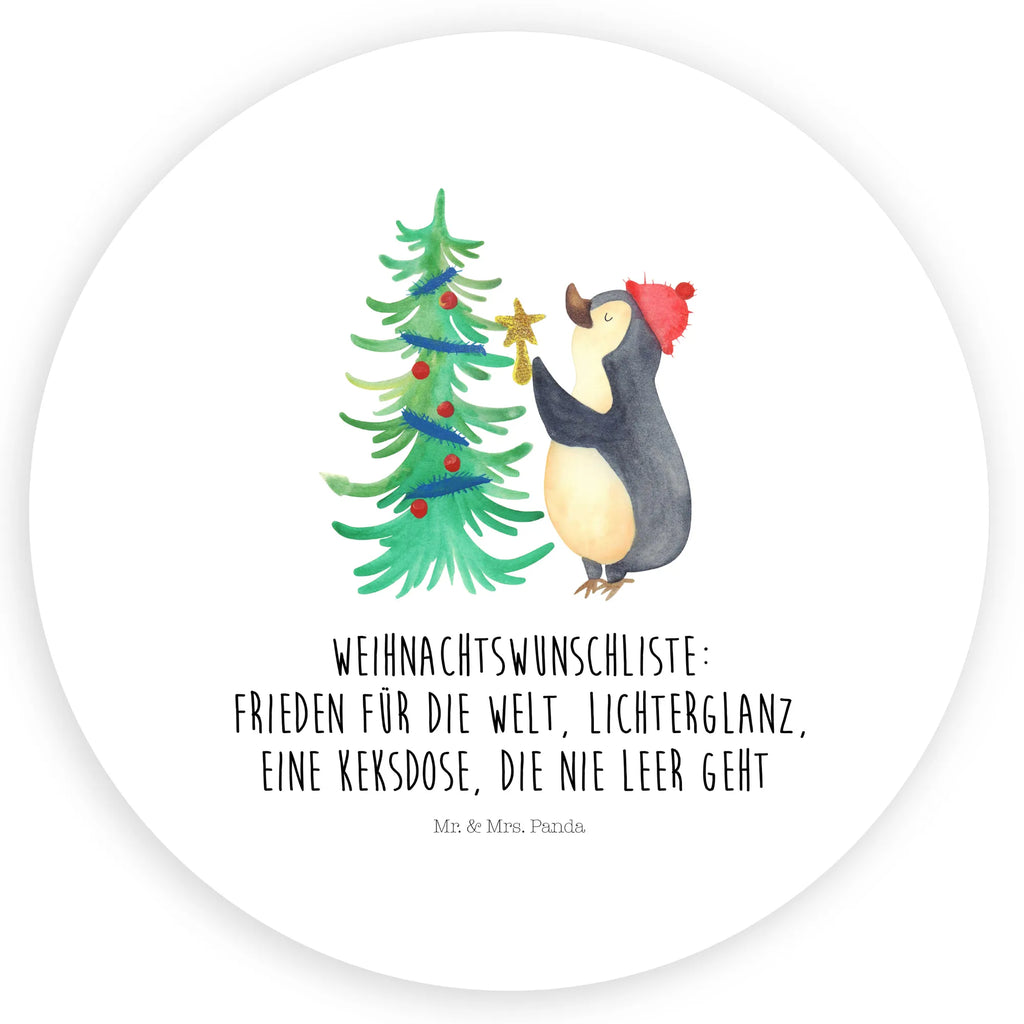 Rund Aufkleber Pinguin Weihnachtsbaum Aufkleber, Kinder, Etikett, Sticker, rund, Winter, Weihnachten, Weihnachtsdeko, Nikolaus, Advent, Heiligabend, Wintermotiv, Pinguin
