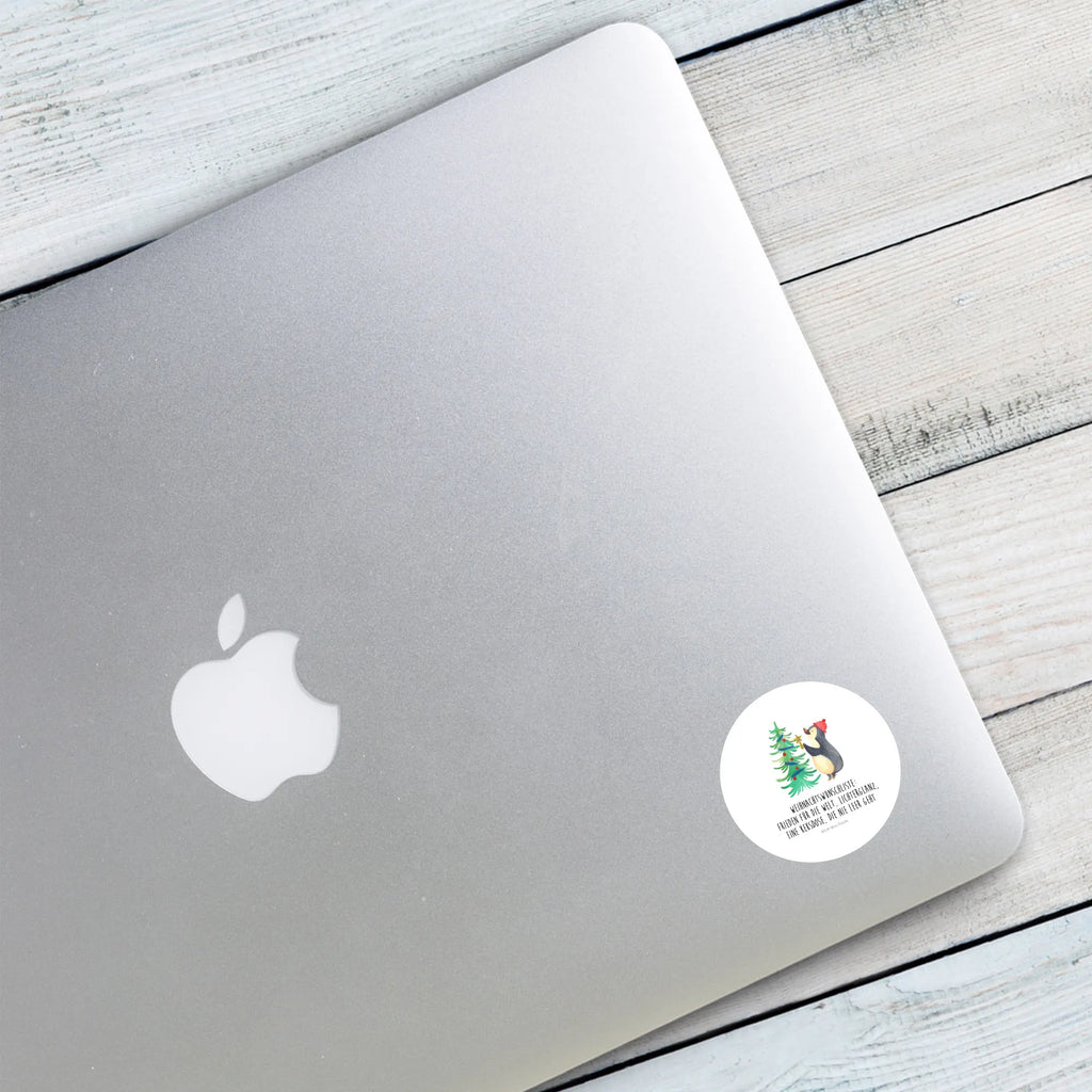 Rund Aufkleber Pinguin Weihnachtsbaum Aufkleber, Kinder, Etikett, Sticker, rund, Winter, Weihnachten, Weihnachtsdeko, Nikolaus, Advent, Heiligabend, Wintermotiv, Pinguin