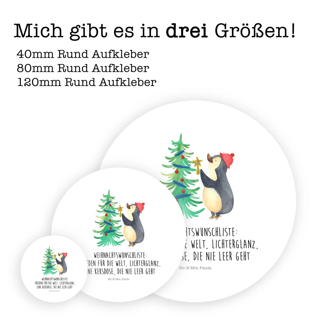 Rund Aufkleber Pinguin Weihnachtsbaum Aufkleber, Kinder, Etikett, Sticker, rund, Winter, Weihnachten, Weihnachtsdeko, Nikolaus, Advent, Heiligabend, Wintermotiv, Pinguin