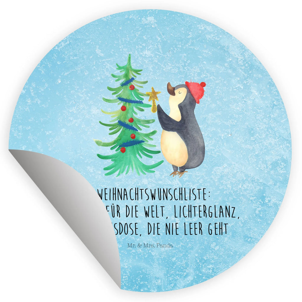 Rund Aufkleber Pinguin Weihnachtsbaum Aufkleber, Kinder, Etikett, Sticker, rund, Winter, Weihnachten, Weihnachtsdeko, Nikolaus, Advent, Heiligabend, Wintermotiv, Pinguin