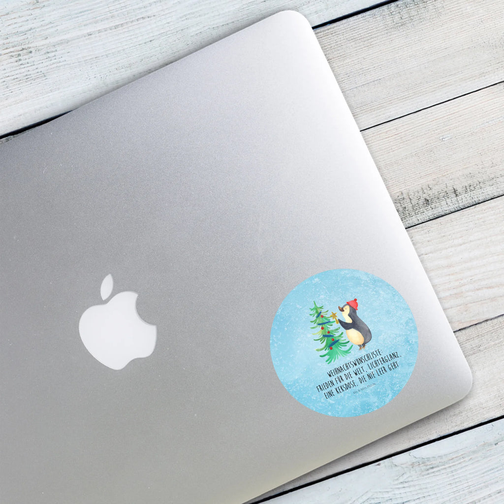 Rund Aufkleber Pinguin Weihnachtsbaum Aufkleber, Kinder, Etikett, Sticker, rund, Winter, Weihnachten, Weihnachtsdeko, Nikolaus, Advent, Heiligabend, Wintermotiv, Pinguin