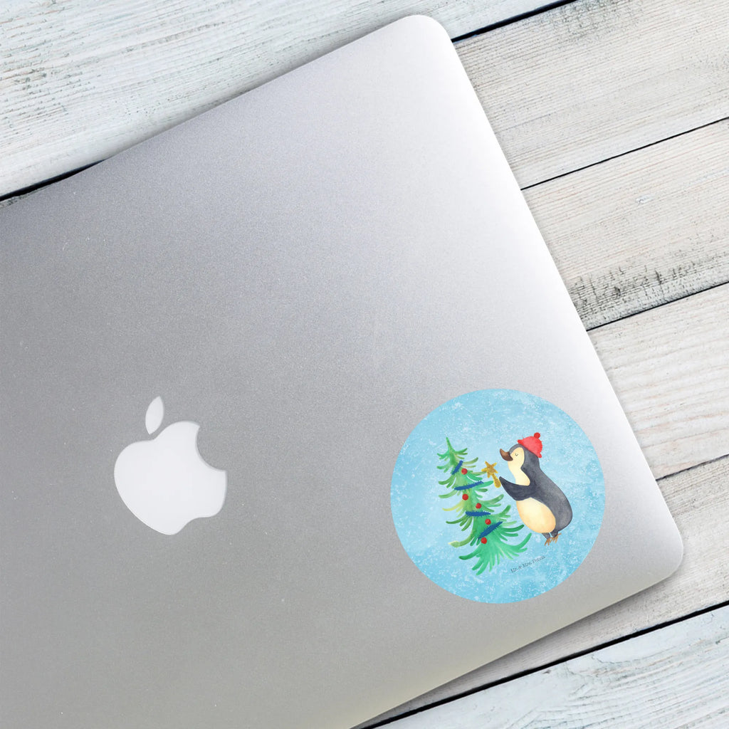 Rund Aufkleber Pinguin Weihnachtsbaum Aufkleber, Kinder, Etikett, Sticker, rund, Winter, Weihnachten, Weihnachtsdeko, Nikolaus, Advent, Heiligabend, Wintermotiv, Pinguin