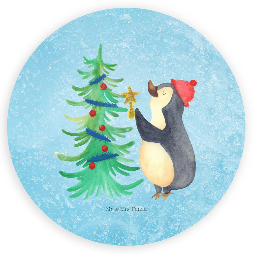 Rund Aufkleber Pinguin Weihnachtsbaum Aufkleber, Kinder, Etikett, Sticker, rund, Winter, Weihnachten, Weihnachtsdeko, Nikolaus, Advent, Heiligabend, Wintermotiv, Pinguin