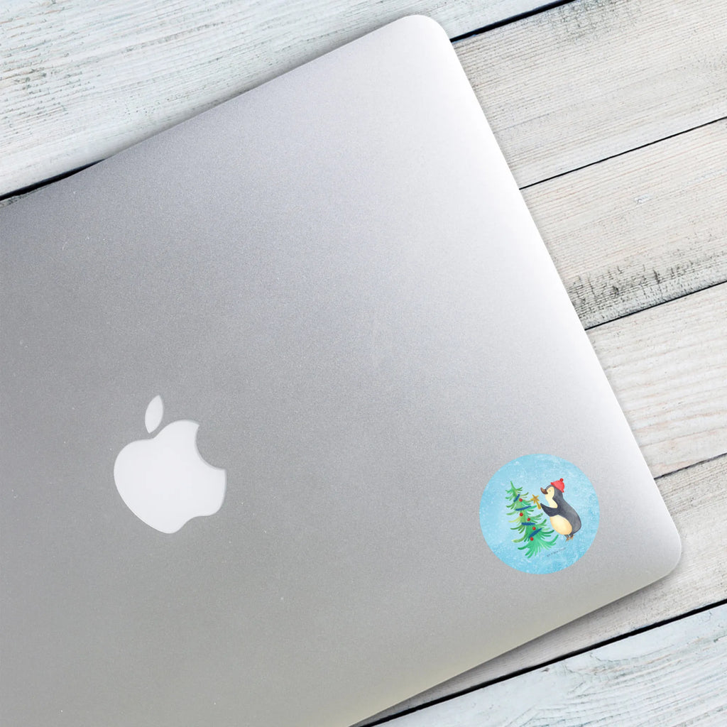 Rund Aufkleber Pinguin Weihnachtsbaum Aufkleber, Kinder, Etikett, Sticker, rund, Winter, Weihnachten, Weihnachtsdeko, Nikolaus, Advent, Heiligabend, Wintermotiv, Pinguin