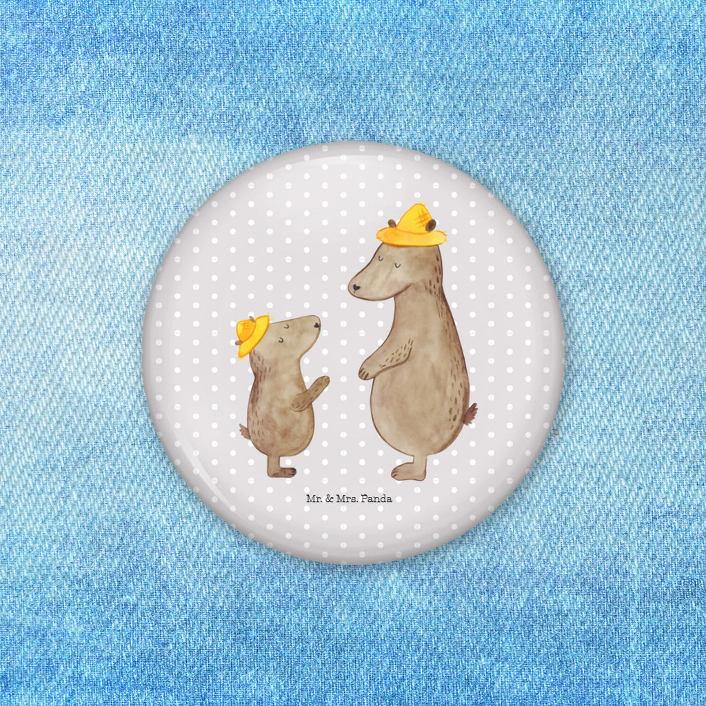 Button Bears with hats Pin, Lapel Pin, 50mm Button, Button, Family, Father's Day, Mother's Day, brother, sister, Mom, Dad, dad, child, daddy, sons, father, children, father-son, role model, favourite person, family, bear, son, father's day