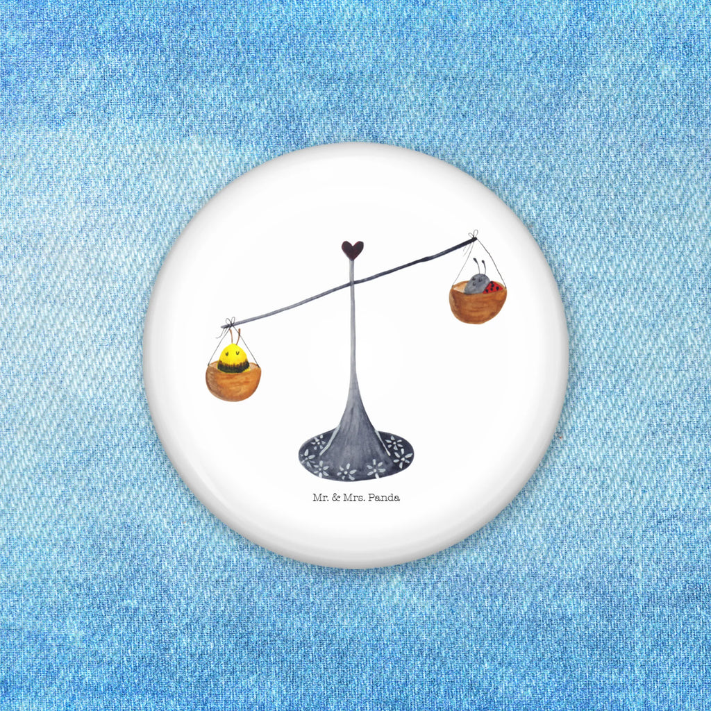 Button Star sign Scale 50mm Button, Lapel Pin, Button, Pin, constellations, birthdays, astrology, zodiac, date of birth, month of birth, bee, birthday October, balance, Libra, Libra zodiac sign, ladybird, Libra gift, gift October, bumble bee, gift September, birthday September