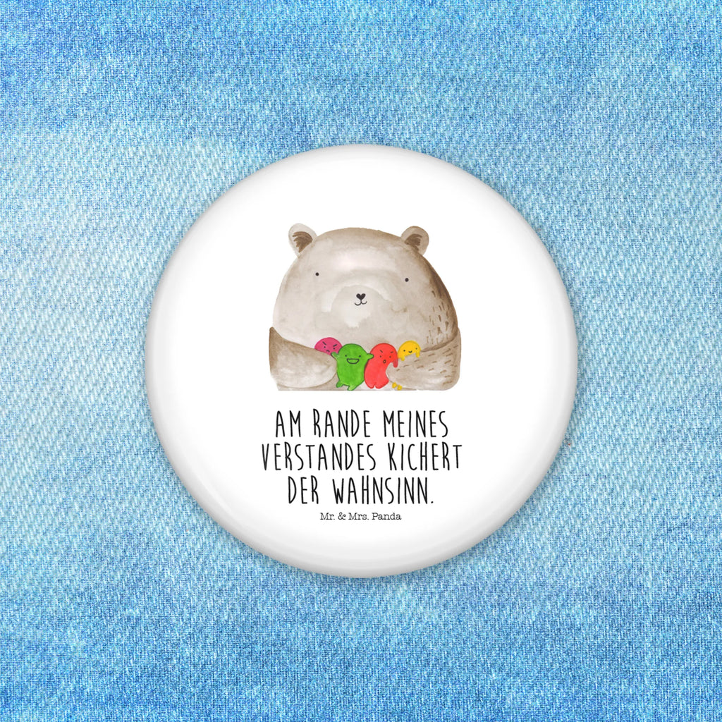 Button bear Feeling Pin, Button, Lapel Pin, 50mm Button, bear, teddy, teddy bear, cuddly toy, Madness, Bear
