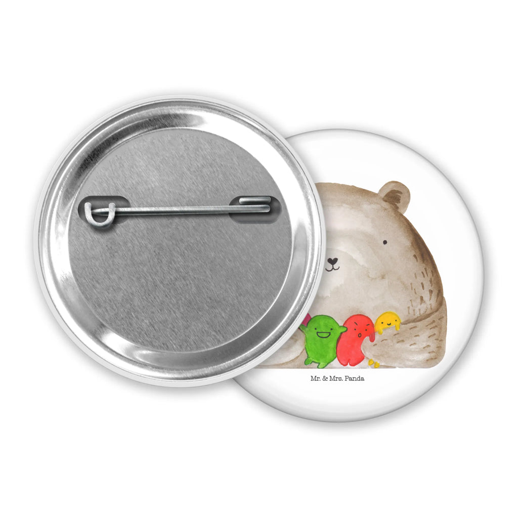 Button bear Feeling Pin, Button, Lapel Pin, 50mm Button, bear, teddy, teddy bear, cuddly toy, Madness, Bear