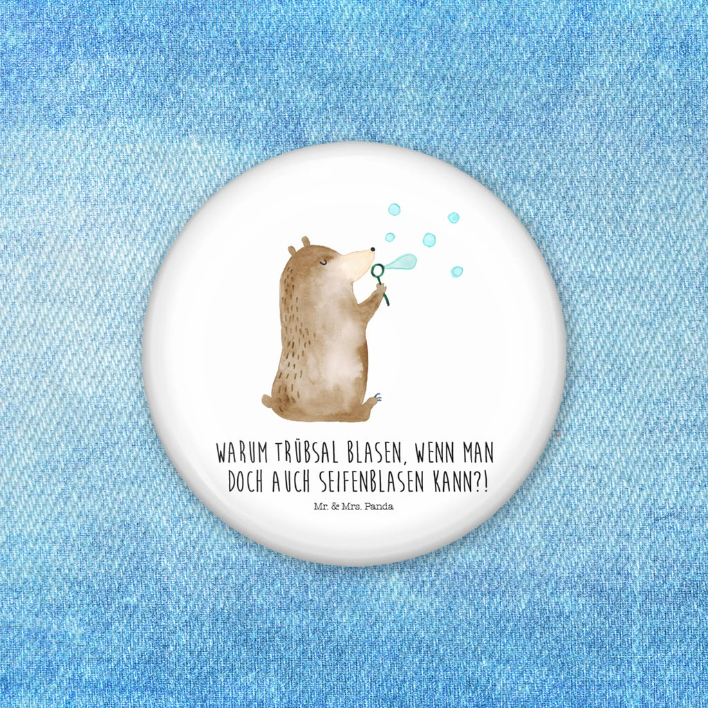 Button bear soap bubbles Pin, Button, Lapel Pin, 50mm Button, bear, teddy, teddy bear, cuddly toy, Soap Bubbles Bear Funny Being Happy Sad Happy