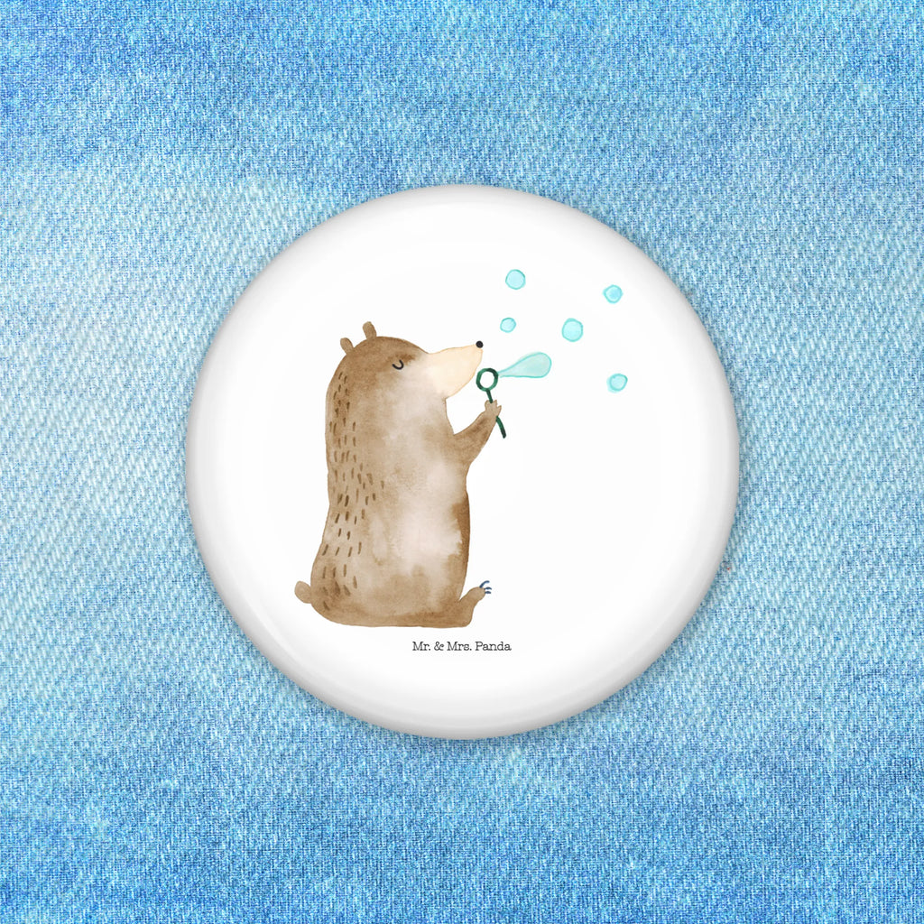Button bear soap bubbles Pin, Button, Lapel Pin, 50mm Button, bear, teddy, teddy bear, cuddly toy, Soap Bubbles Bear Funny Being Happy Sad Happy