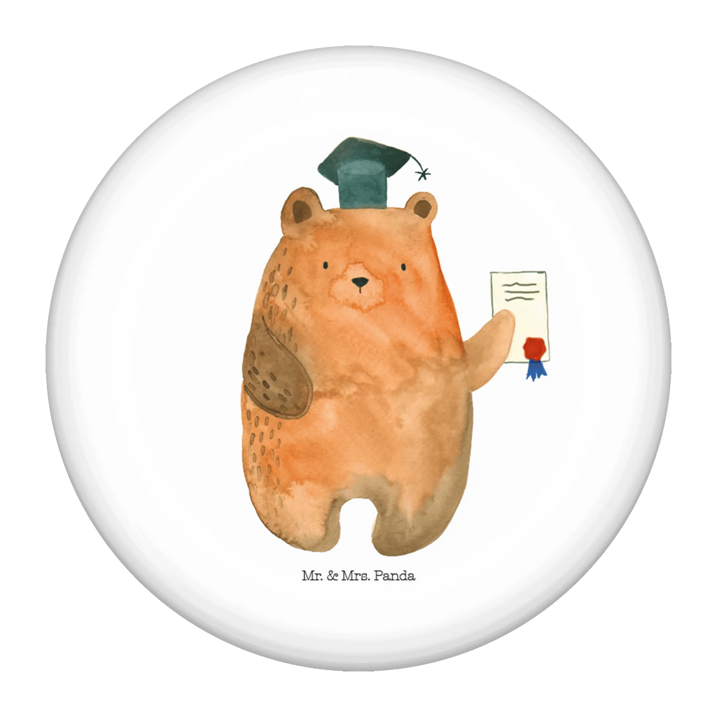 Button bear Test Lapel Pin, Pin, 50mm Button, Button, bear, teddy, teddy bear, cuddly toy, certificate, diploma, degree, examinations, Abitur, examination passed