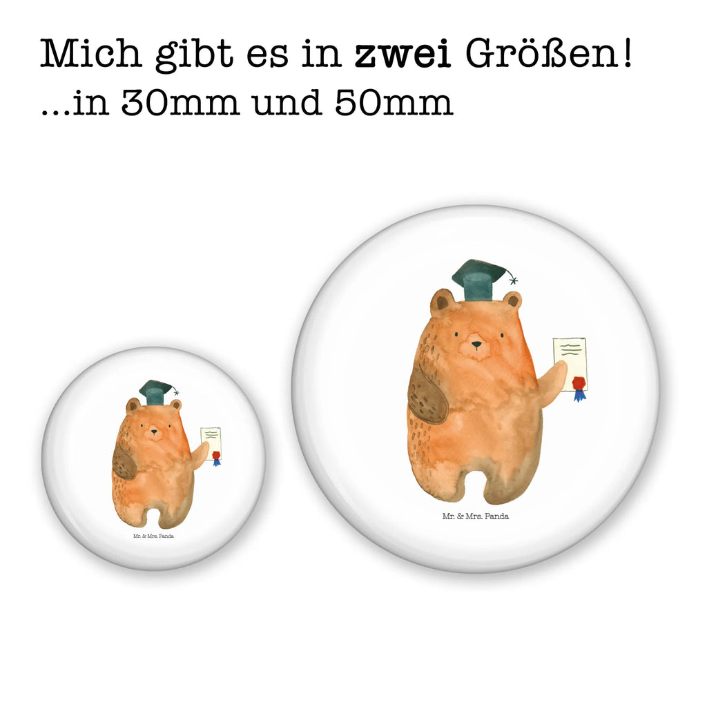 Button bear Test Lapel Pin, Pin, 50mm Button, Button, bear, teddy, teddy bear, cuddly toy, certificate, diploma, degree, examinations, Abitur, examination passed