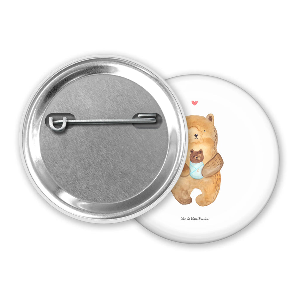 Button bear infant 50mm Button, Pin, Button, Lapel Pin, bear, teddy, teddy bear, cuddly toy, mother, baby, birth, baptism, baptized child, grandson, birthday, parents, niece, grandchild, nephew, congratulations