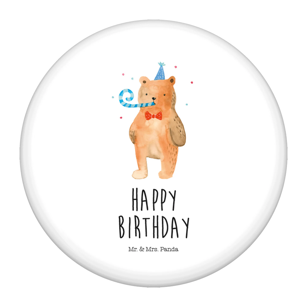 Button bear Birthday Lapel Pin, Button, Pin, 50mm Button, bear, teddy, teddy bear, cuddly toy, Happy birthday